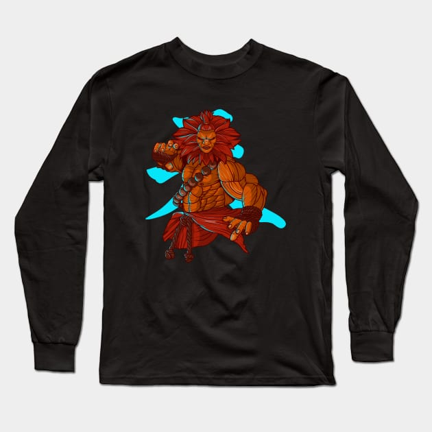 Akuma Street Fighter Long Sleeve T-Shirt by santelmoclothing